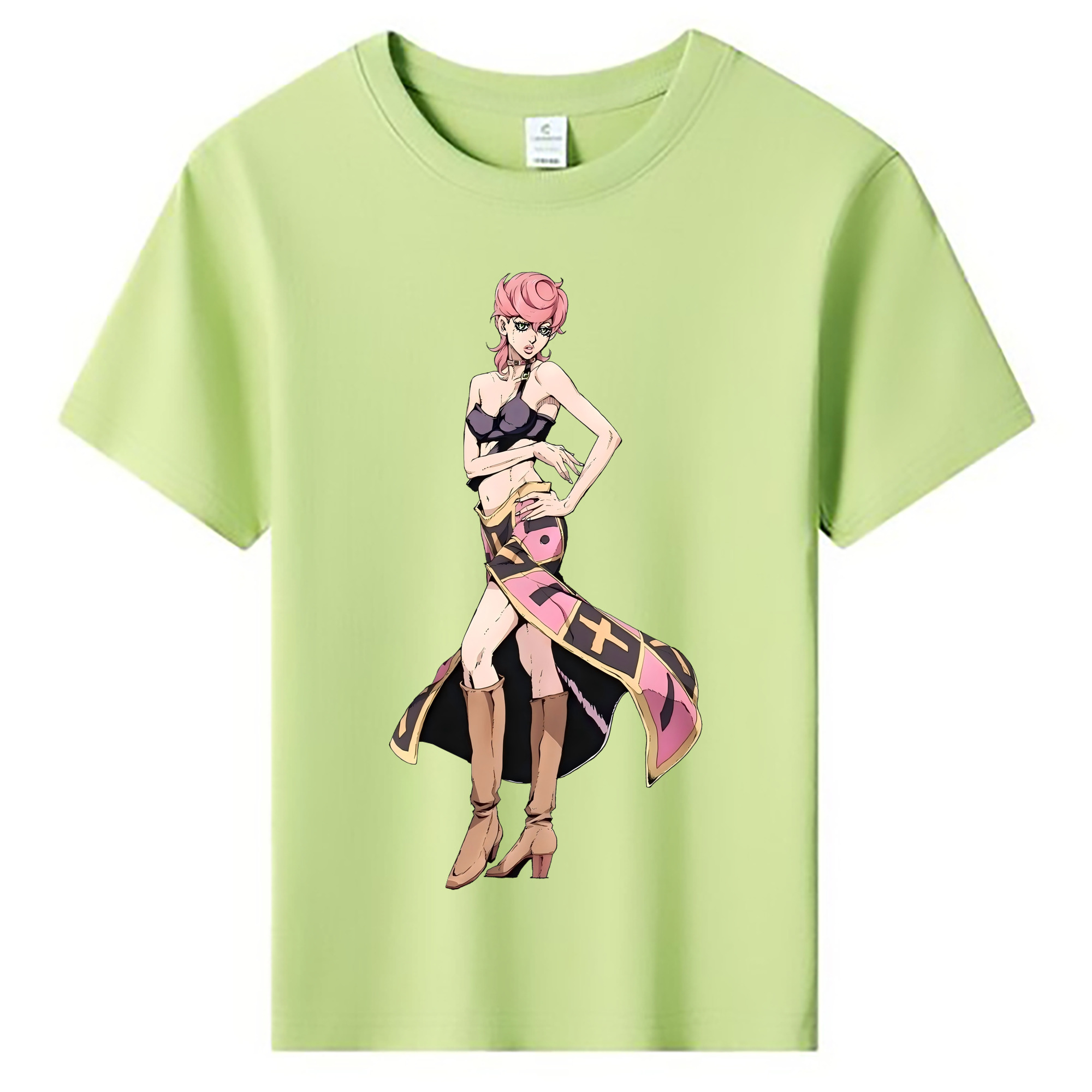 （画像用） ジョジョの奇妙な冒険 トリッシュ?ウナ JoJo's Bizarre Adventure Trish Una 綿100％キッズTシャツ（フロントプリント）